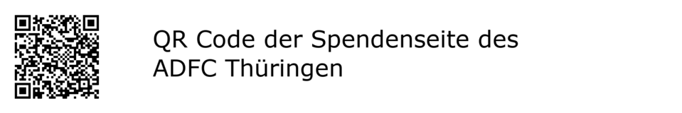 QR Spendenseite ADFC QR Code der Spendenseite des ADFC Thüringen