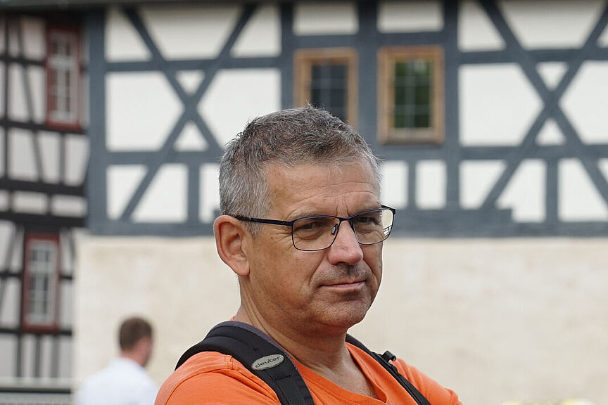 Kidical Mass Suhl September 2021 Zu sehen ist Dieter Öckel