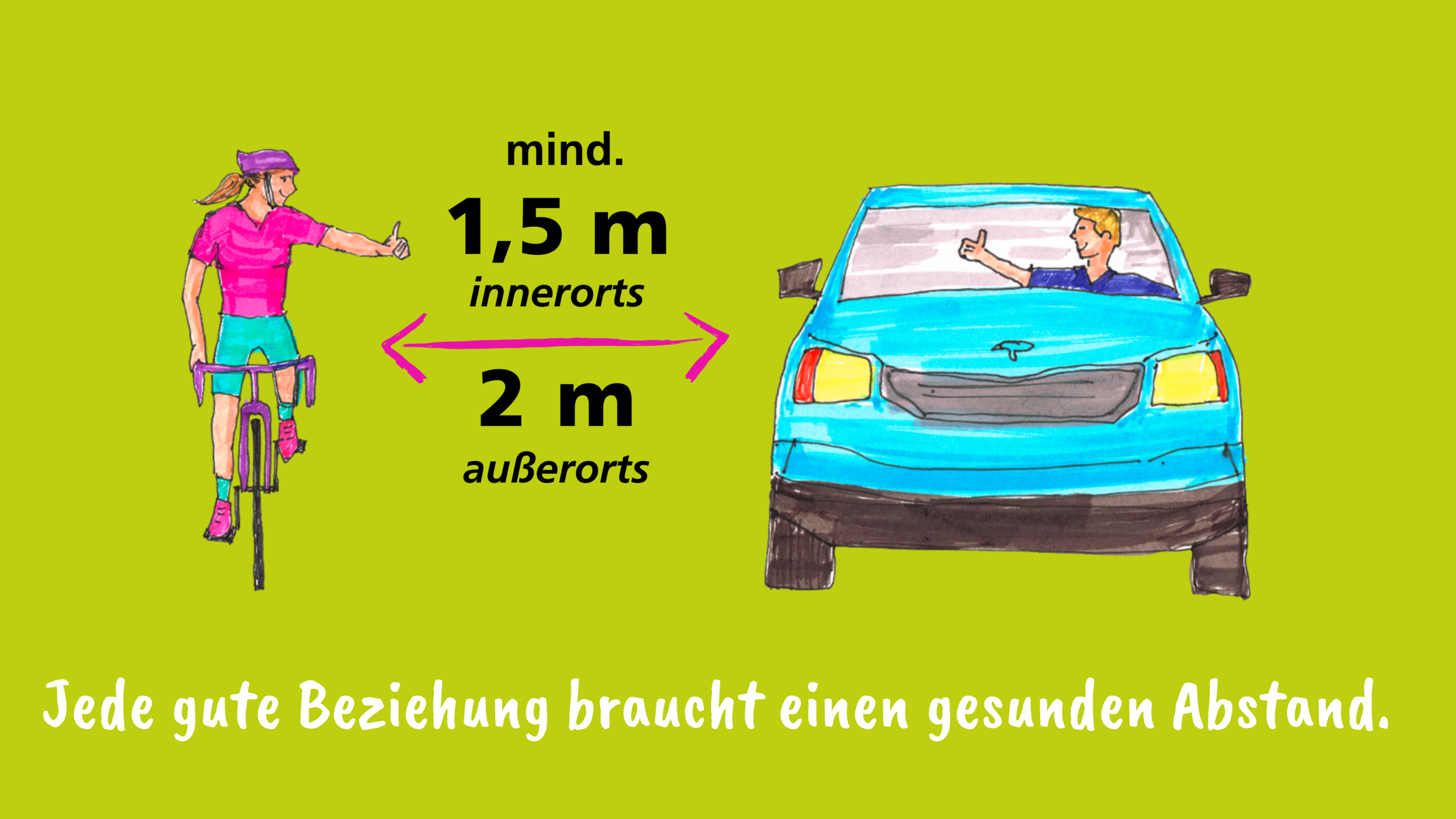 Motiv für Abstandskampagne