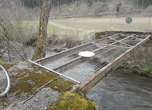 Brücke über die Schönau vor dem Wiederaufbau